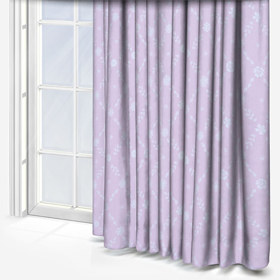 Olivia Bard Flower Trellis Pink curtain