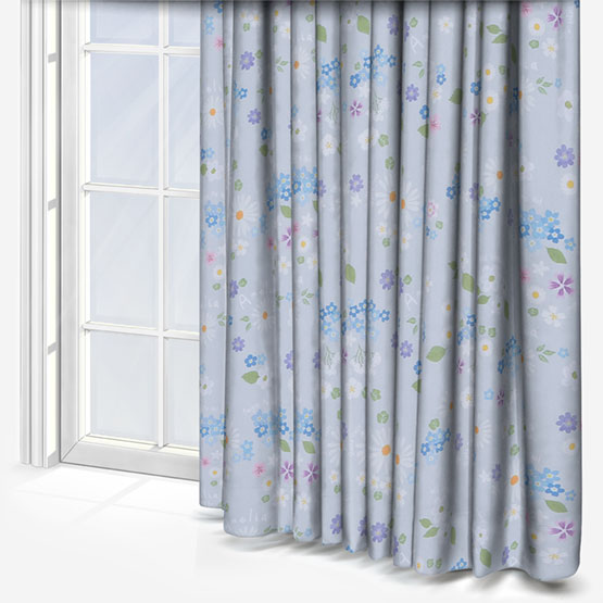 Olivia Bard Personalised Flora Grey curtain