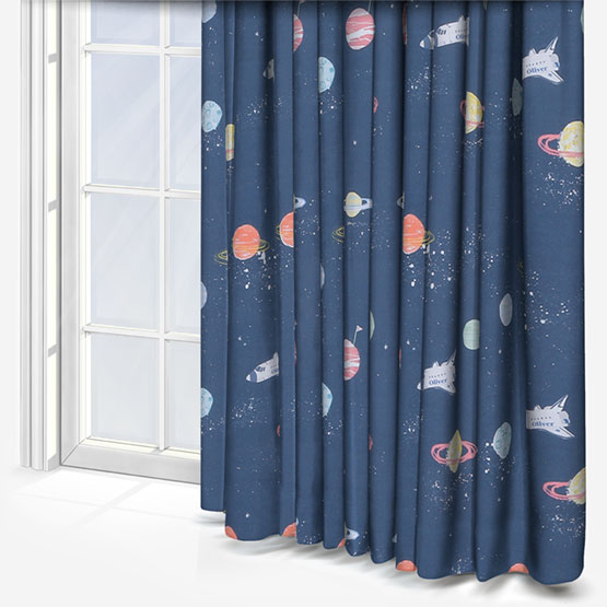 Olivia Bard Personalised Outer Space Midnight curtain