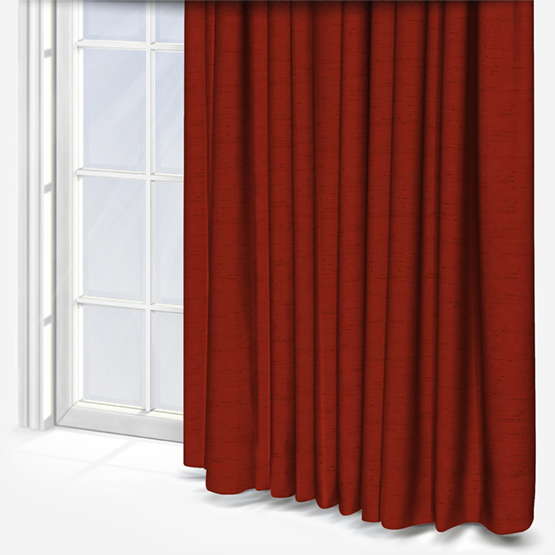 Touched by Design Faux Silk Scarlet curtain