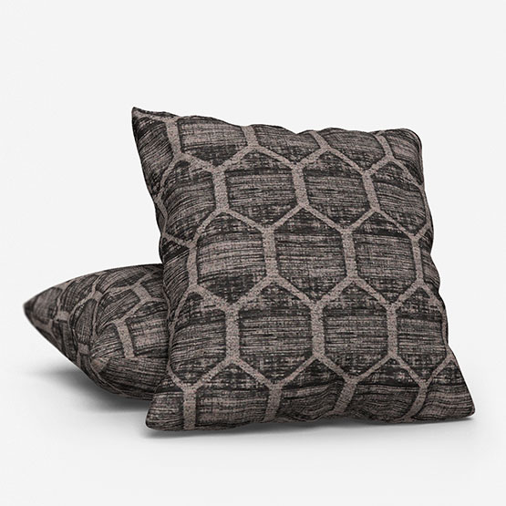 Casadeco Effect Hexagone Anthracite cushion