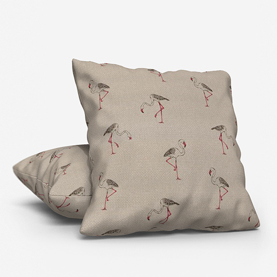 Clarke & Clarke Flamingo Linen cushion
