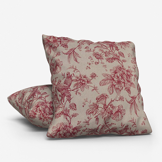 Clarke & Clarke Provence Raspberry cushion