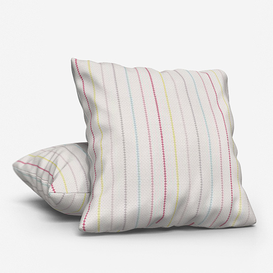 Clarke & Clarke Stitch Stripe Pink cushion
