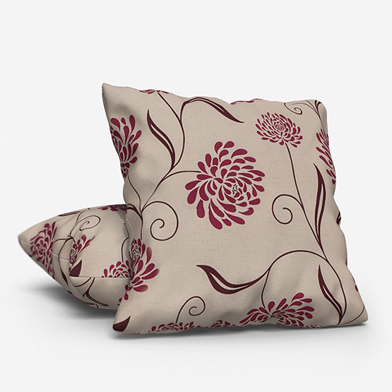 Eclipse Soft Chrysanth Scarlet cushion