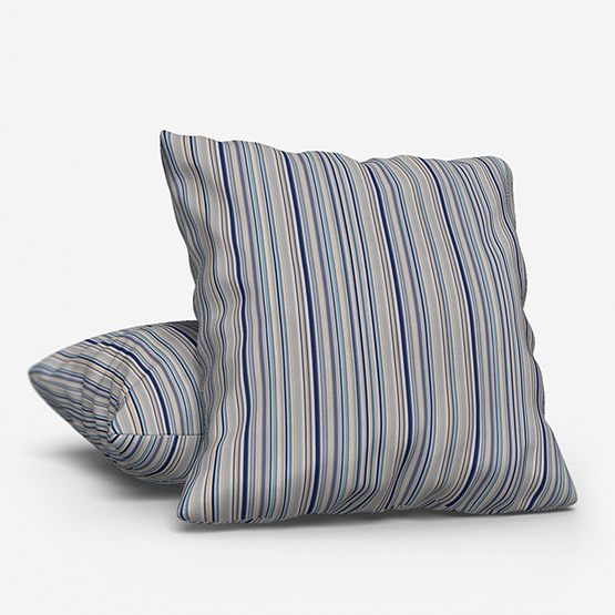 Fryetts Goa Stripe Indigo cushion