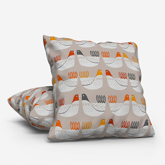 iLiv Cluck Cluck Tangerine cushion