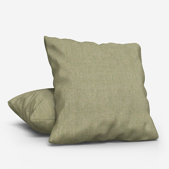 James Brindley Raw Silk Pistachio Green cushion