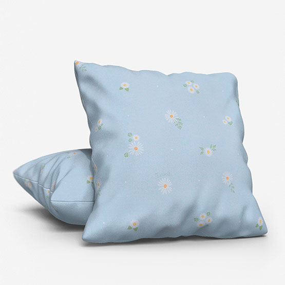 Olivia Bard Personalised Daisy Light Blue cushion