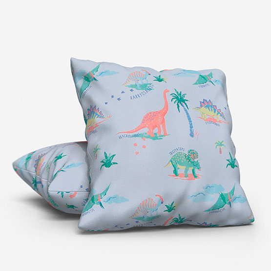 Olivia Bard Personalised Dinosaurs Grey cushion