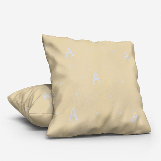 Olivia Bard Personalised Ditsy Star Yellow cushion