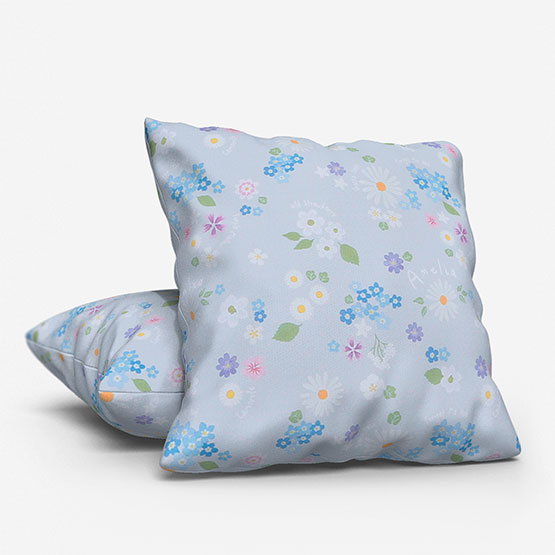 Olivia Bard Personalised Flora Grey cushion