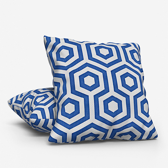 Prestigious Textiles Hex Cobalt cushion