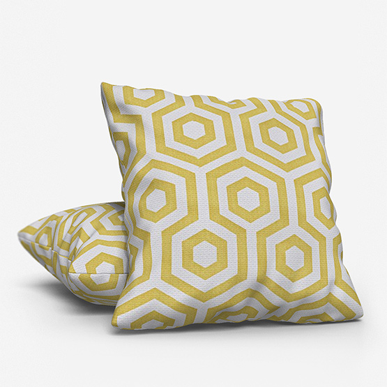 Prestigious Textiles Hex Saffron cushion