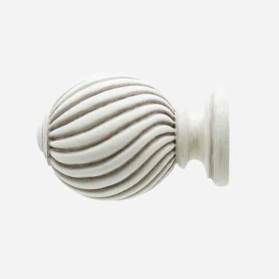 Swirl Finial For 45/55mm Portofino Distressed Ivory