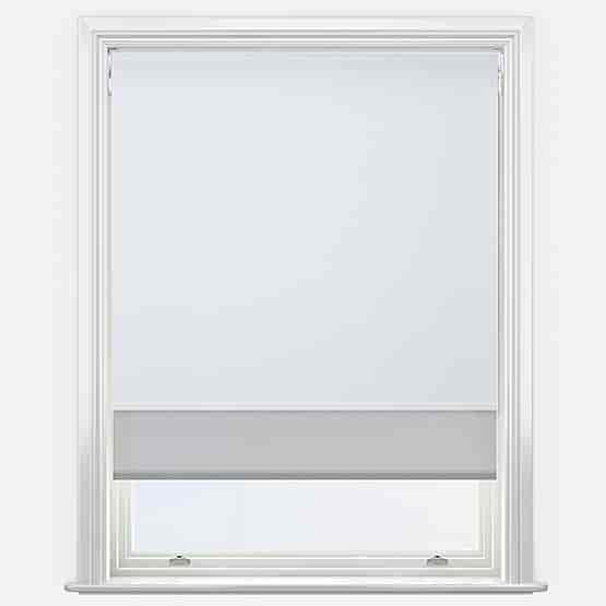 Double Roller AquaLuxe SunVue White & Dove Grey