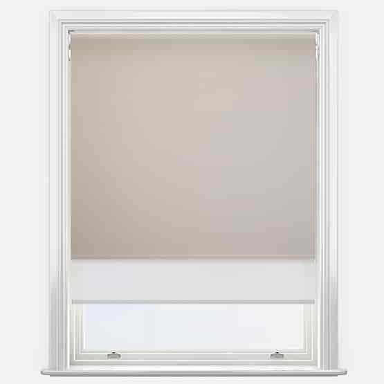 Double Roller Carnival Blackout Taupe & White