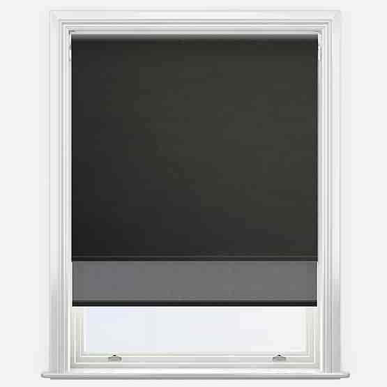 Double Roller Fusion Blackout Black & SunVue Jet Black