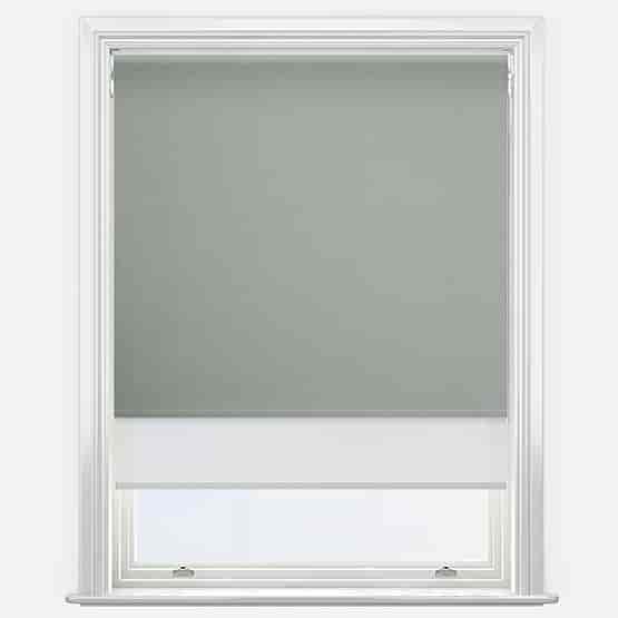 Double Roller Fusion Blackout Cool Grey & White
