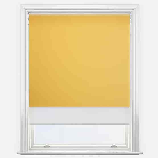 Double Roller Fusion Blackout Daffodil Yellow & White