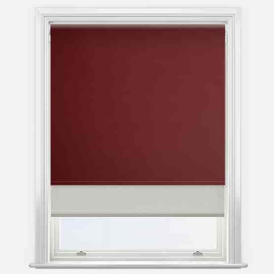 Double Roller Fusion Blackout Merlot Red & Natural
