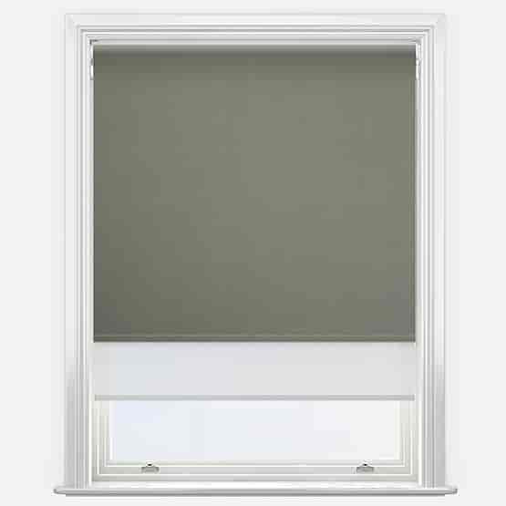 Double Roller Fusion Blackout Pewter & SunVue White