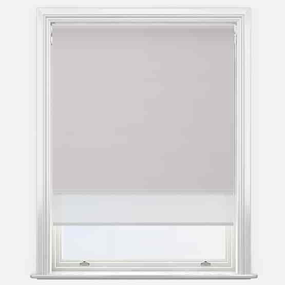 Double Roller SunVue Pebble Grey & White