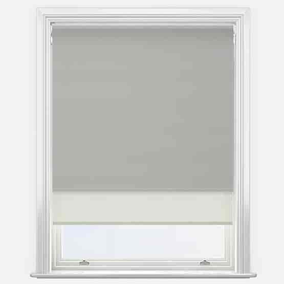 Double Roller Supreme Blackout Linen & Cream