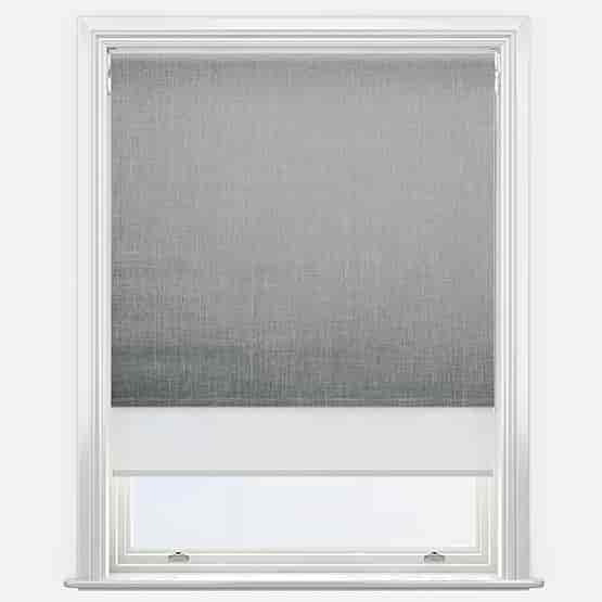 Double Roller Voga Blackout Smoke Grey & White