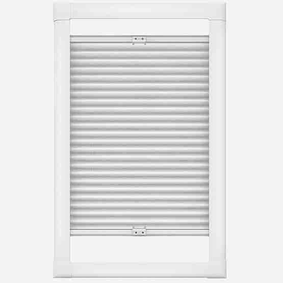Louvolite Voile FR White 20mm Pleated