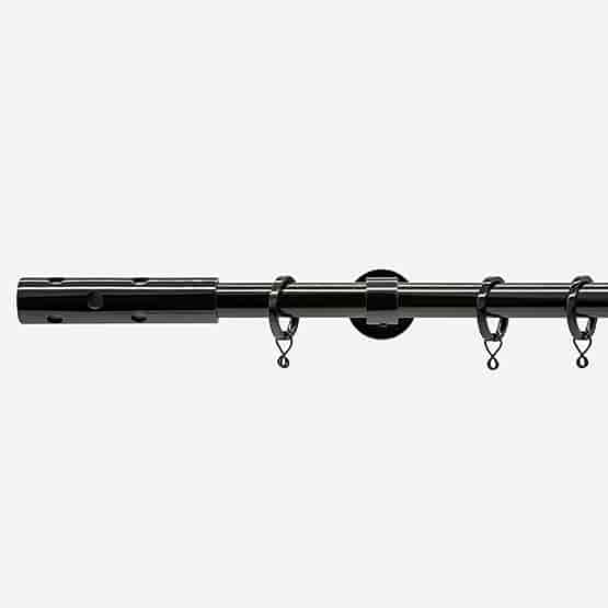 19mm Integration Black Nickel Oriel Curtain Pole
