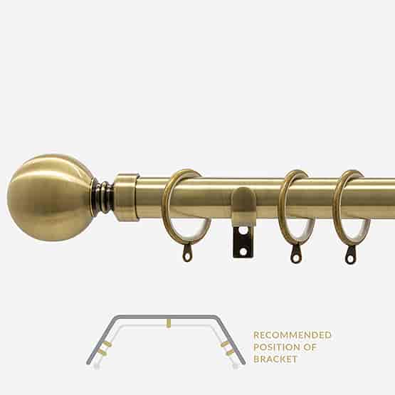 28mm Allure Classic Antique Brass Ball Bay Window