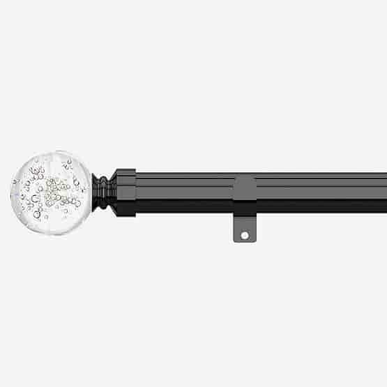 28mm Allure Classic Black Nickel Glass Bubbles Eyelet