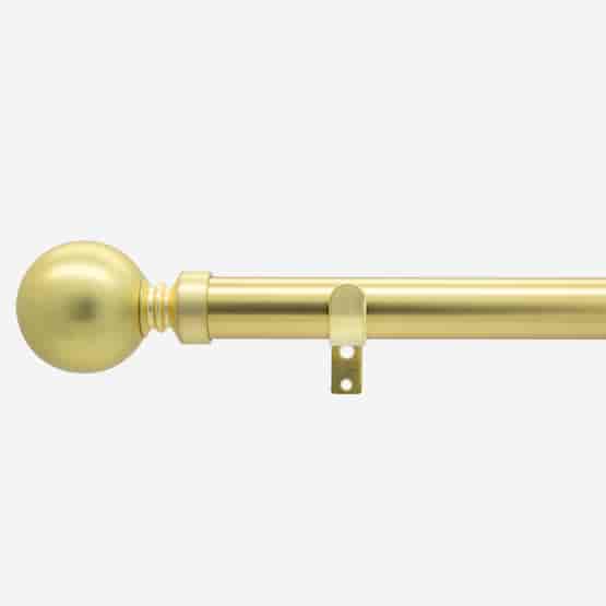 28mm Classic Brushed Gold Ball Eyelet Curtain Pole