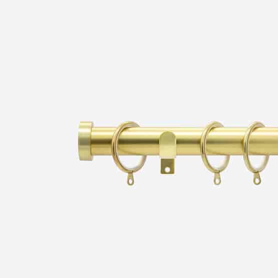 28mm Classic Brushed Gold Stud Curtain Pole