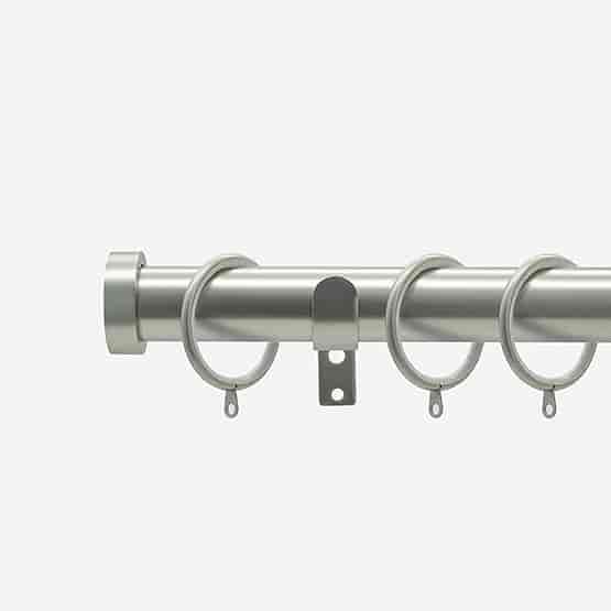 28mm Classic Brushed Steel Stud Curtain Pole