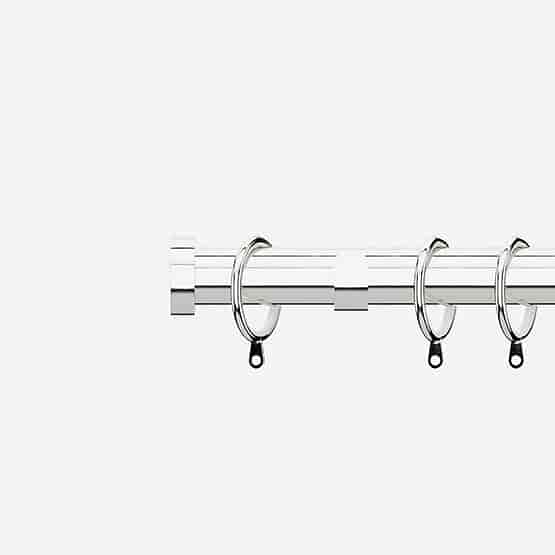 28mm Classic Chrome Stud Curtain Pole
