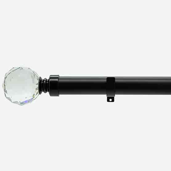 28mm Allure Classic Matt Black Crystal Eyelet
