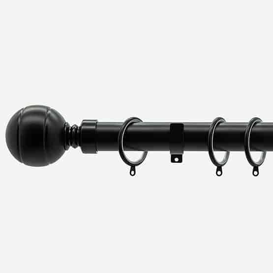 28mm Allure Classic Matt Black Ribbed Ball