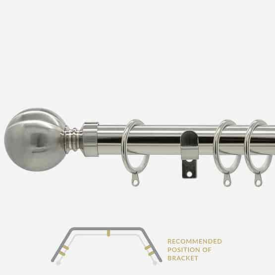 28mm Allure Classic Stainless Steel Effect Ball Bay Window