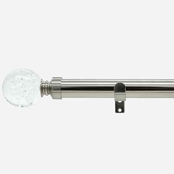 28mm Allure Classic Stainless Steel Effect Glass Bubbles Eyelet