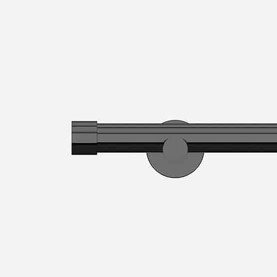 28mm Allure Signature Black Nickel End Cap Eyelet
