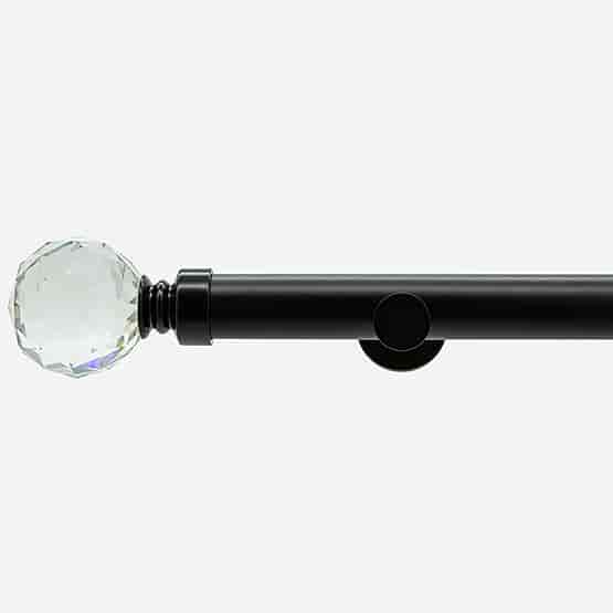 28mm Allure Signature Matt Black Crystal Eyelet