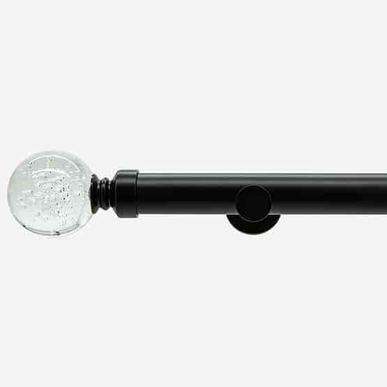 28mm Allure Signature Matt Black Glass Bubbles Eyelet