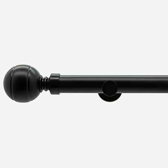 28mm Allure Signature Matt Black Ribbed Ball Eyelet