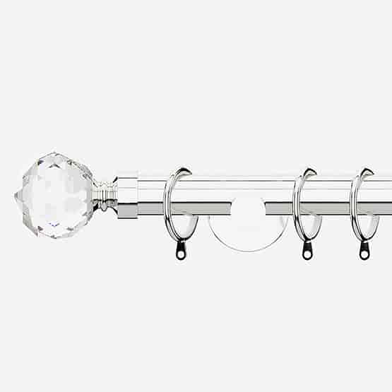 28mm Allure Signature Polished Chrome Crystal