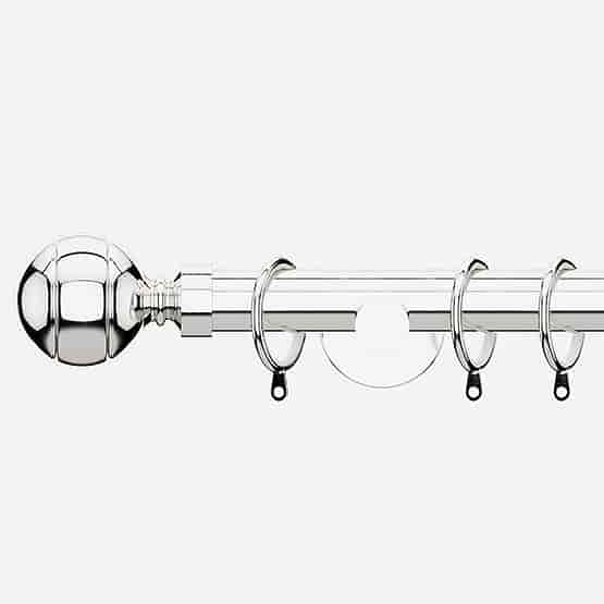 28mm Allure Signature Polished Chrome Ribbed Ball