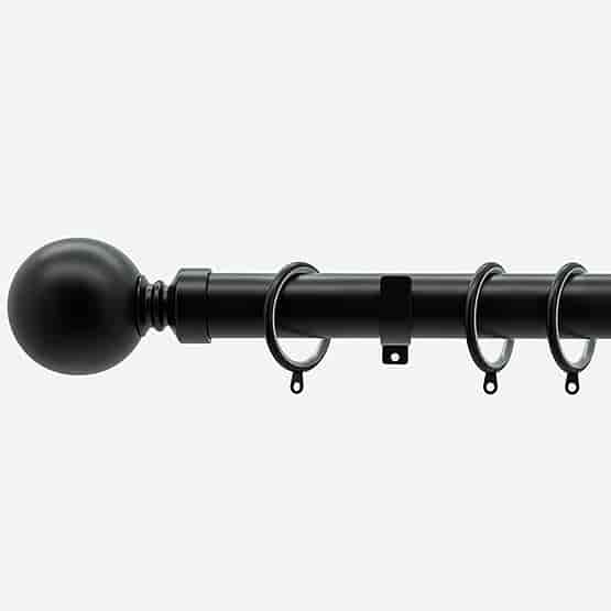 35mm Allure Classic Matt Black Ball Finial