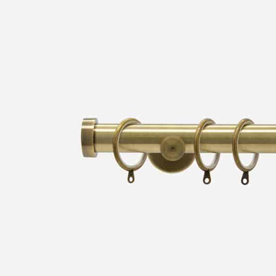 35mm Signature Antique Brass Stud Curtain Pole