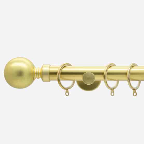 35mm Signature Brushed Gold Ball Curtain Pole